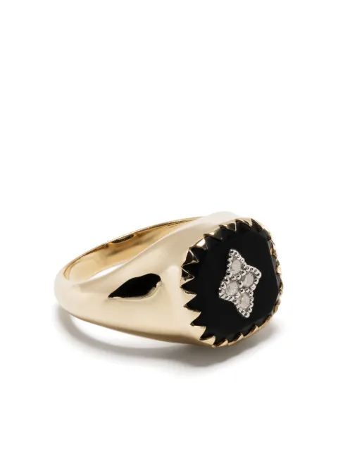 Pascale Monvoisin 9kt yellow gold Pierrot diamond signet ring Gold BAPIECHNO
