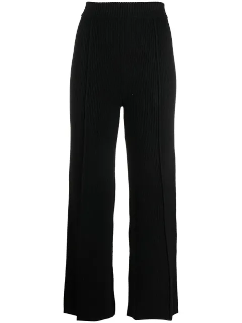 AERON ribbed merino-cashmere trousers Black PA202387001