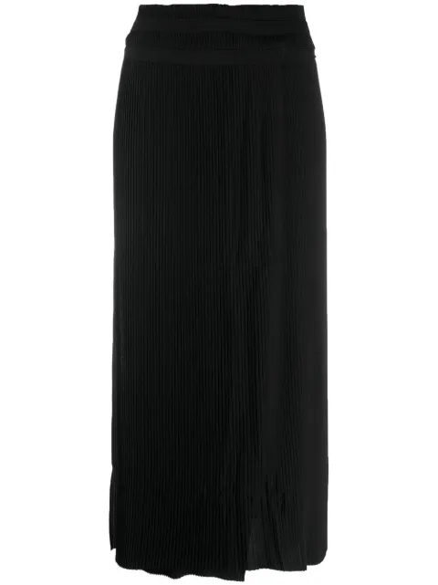 Henrik Vibskov high-waisted pleated midi skirt Black AW22F402