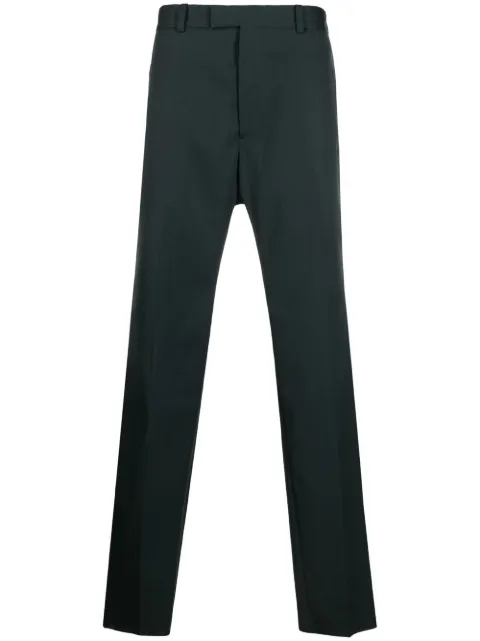OAMC contrast-stitching straight-leg trousers Green 22A28OAU47LAN00574