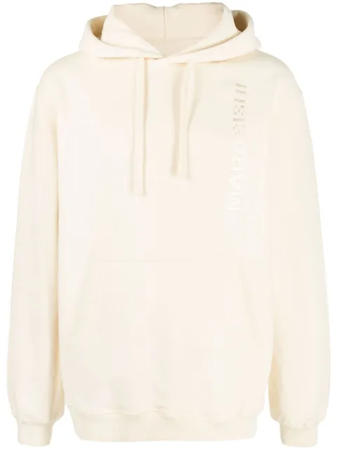 Maharishi logo-embroidered hoodie Neutrals 9756