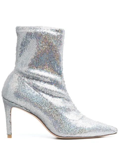 Stuart Weitzman holographic-effect 160mm boots Grey SB656STQ