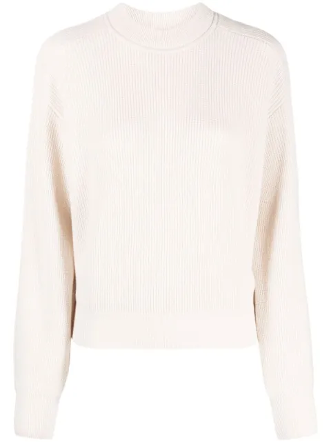 Peserico ribbed-knit wool-blend jumper Neutrals S99725F12K09095