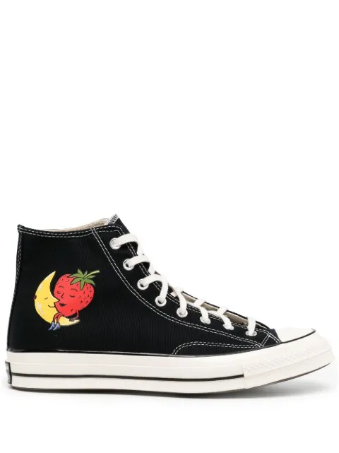 Converse cartoon-print hi-top sneakers Black SHF01K101