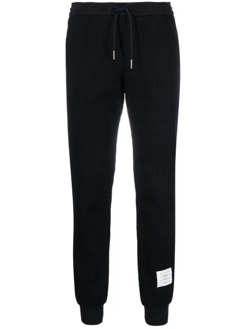 Thom Browne seersucker track pants Blue FJQ095AJ0063