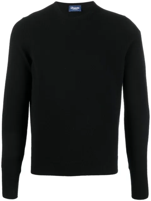 Drumohr crew neck cashmere sweater Black D1K103