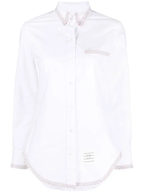 Thom Browne RWB trim Oxford shirt White FLL005B06177