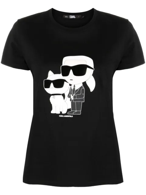 Karl Lagerfeld Ikon organic-cotton T-shirt Black 230W1704999