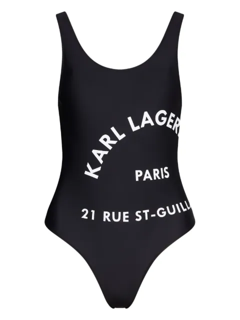 Karl Lagerfeld Logo-print swimsuit Black 230W2219999