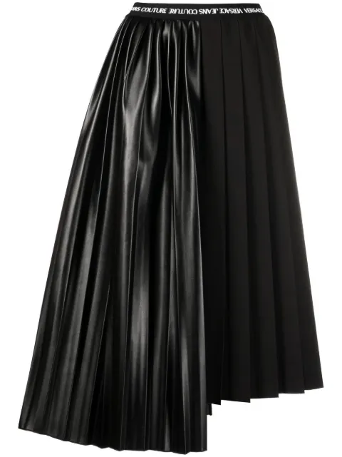 Versace Jeans Couture pleated asymmetric skirt Black 73HAE8A5N0103