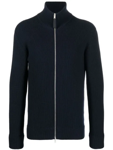 Maison Margiela ribbed zip-up cardigan Blue SI1HA0013S17781