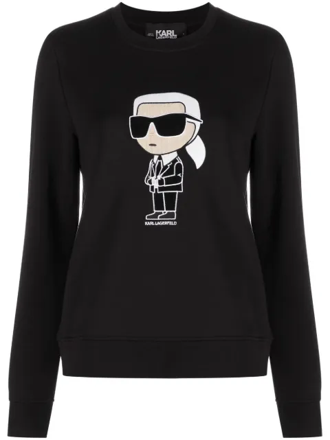 Karl Lagerfeld Ikon organic-cotton sweatshirt Black 230W1800999