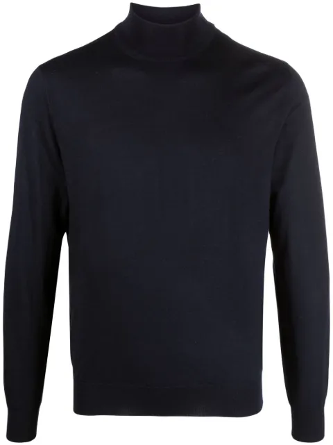 Corneliani roll-neck knit jumper Blue 90M5222825126