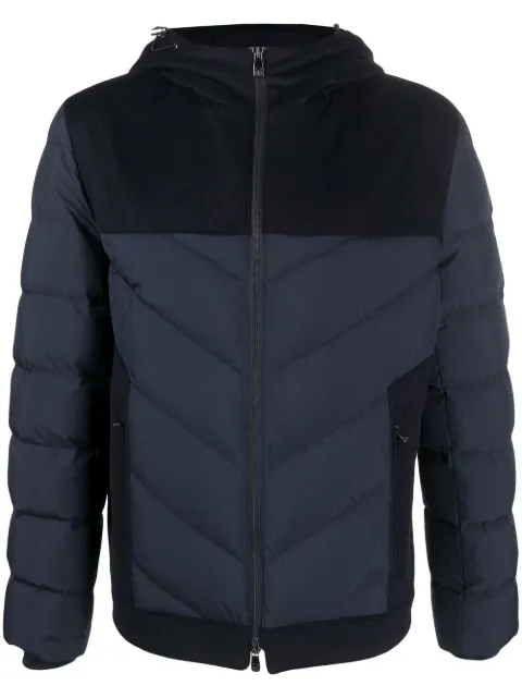 Corneliani hooded padded-design jacket Blue 90L5G82820145