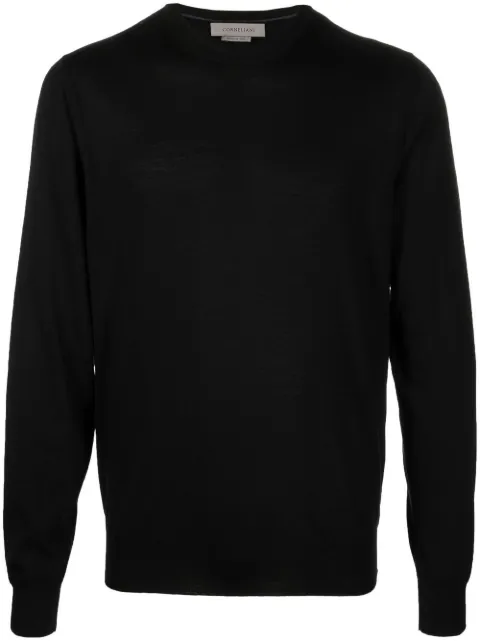 Corneliani crew-neck long-sleeve jumper Black 90M5262825126