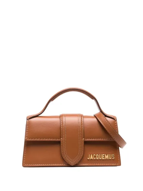 Jacquemus logo-plaque mini tote bag Brown BAW00006AC01C04