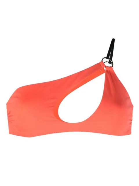 Roberto Cavalli cut-out one-shoulder bikini top Orange QKW00CLL002