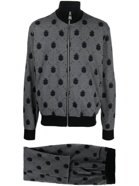 Billionaire logo-print track suit set Grey OABCMJJ0423BTE004N