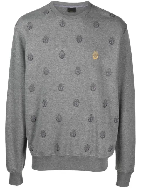Billionaire logo-print cotton sweatshirt Grey OABCMJO0918BTE004N