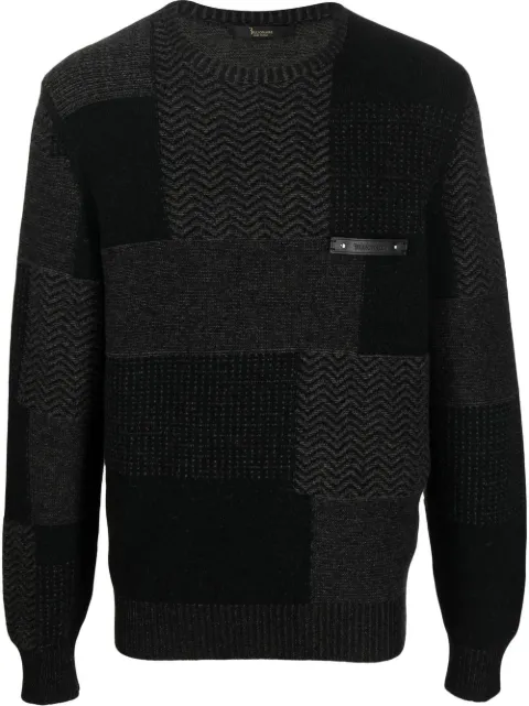 Billionaire chest logo-patch knit jumper Black OABCMKO1176BKN001N