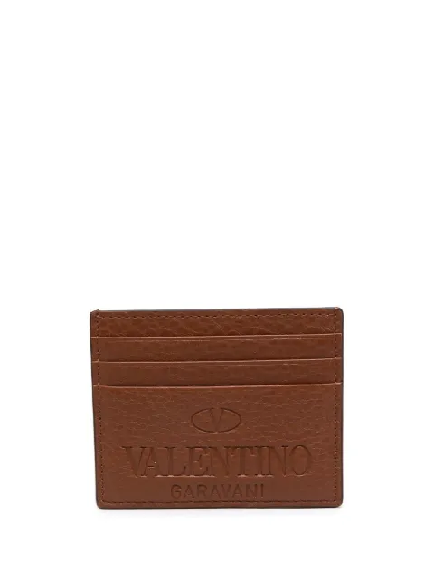Valentino Garavani logo-debossed cardholder Brown YP0S49VXY