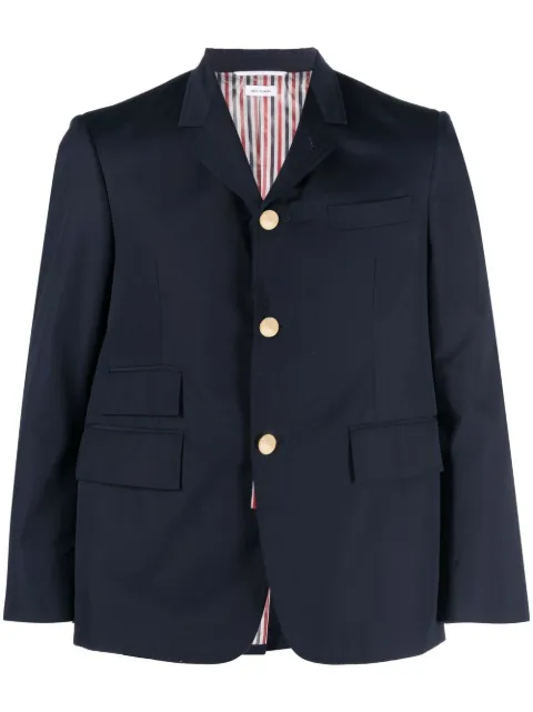 Thom Browne single-breasted cropped-sleeve blazer Blue MJC328E04502