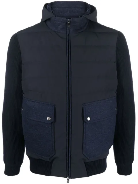 Corneliani padded zipped-up jacket Blue 90LM702820125
