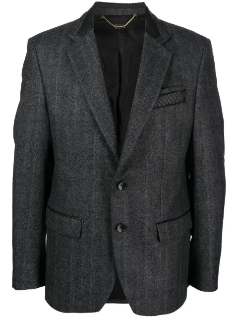 Billionaire checked single-breasted blazer Grey OABCMRF1583BTE047E