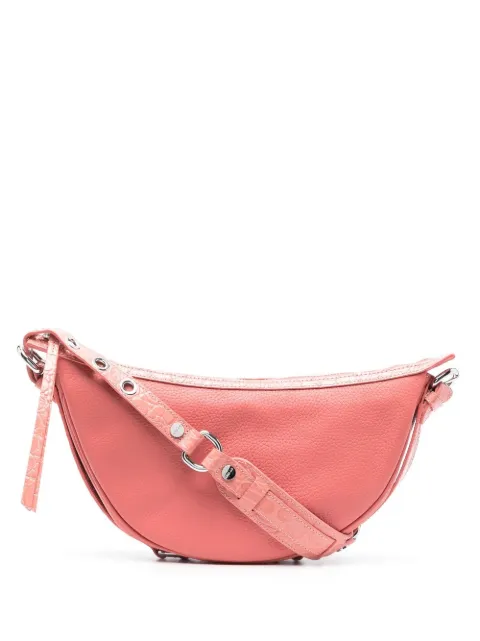 BY FAR Gib crocodile-embossed shoulder bag Pink 22PFGIBSSLMCFGMED