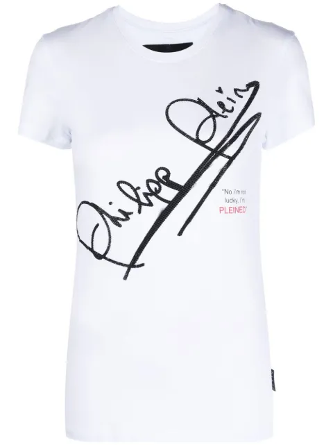 Philipp Plein SS Signature cotton T-shirt White LABCWTK1507PTE003N