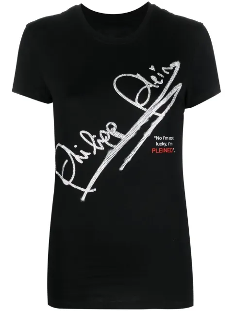 Philipp Plein SS Signature cotton T-shirt Black LABCWTK1507PTE003N