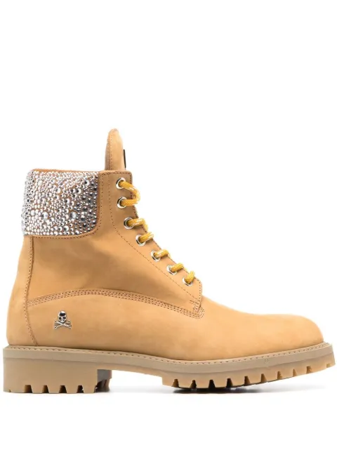 Philipp Plein The Hunter crystal embellished ankle boots Neutrals LABSWSE0551PLE010N