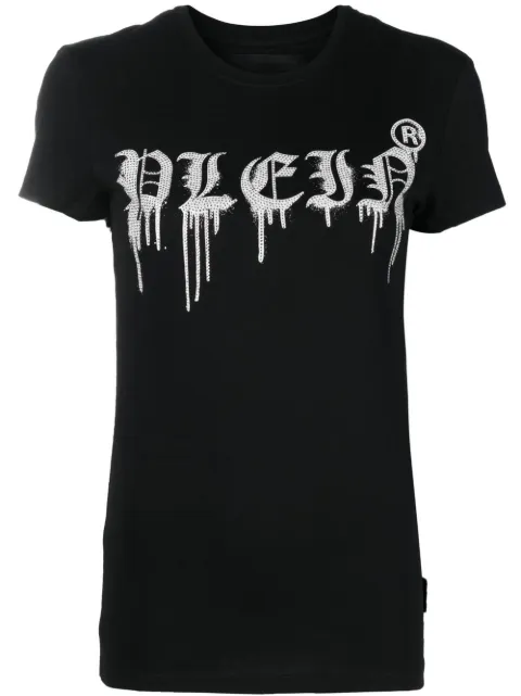 Philipp Plein logo-print round neck T-shirt Black LABCWTK1506PTE003N
