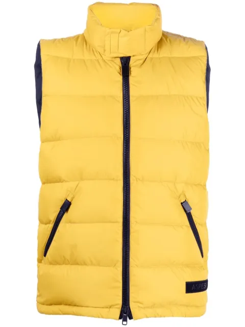 ASPESI padded down gilet Yellow W2II016V006