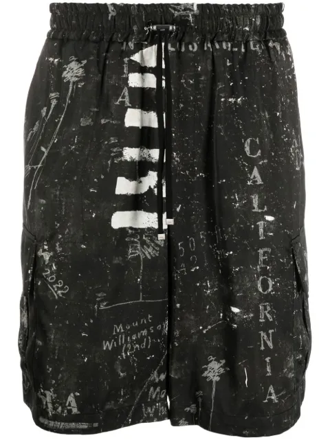 AMIRI abstract-prints bermuda shorts Black PF22MPB006