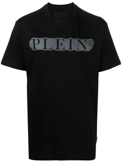 Philipp Plein logo print T-shirt Black LABCMTK5199PJY002N