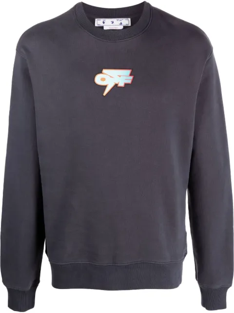 Off-White Thund Skate-print sweatshirt Grey OMBA057F22FLE0054641