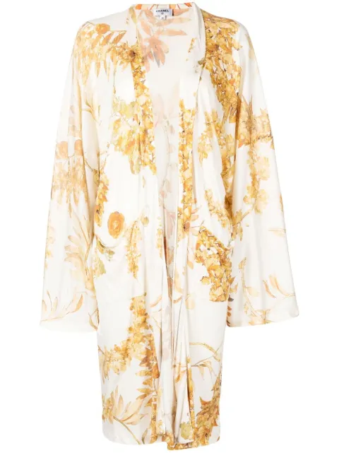 CHANEL Pre-Owned Paris Athens Baroque silk coat White DPHE0722CHAJA