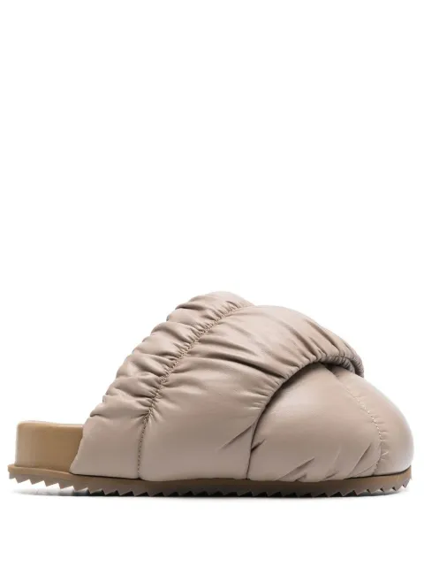 YUME YUME Tent padded oversized mules Neutrals TM0003