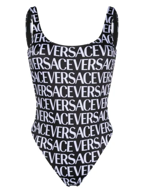 Versace all-over logo print one-piece Black 10014081A05460
