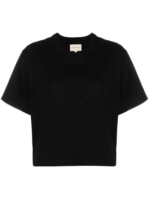 LouLou de Saison crew-neck straight-hem T-shirt Black TELANTO