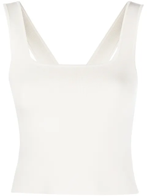 Matteau square neck vest top White CLNTPECRU