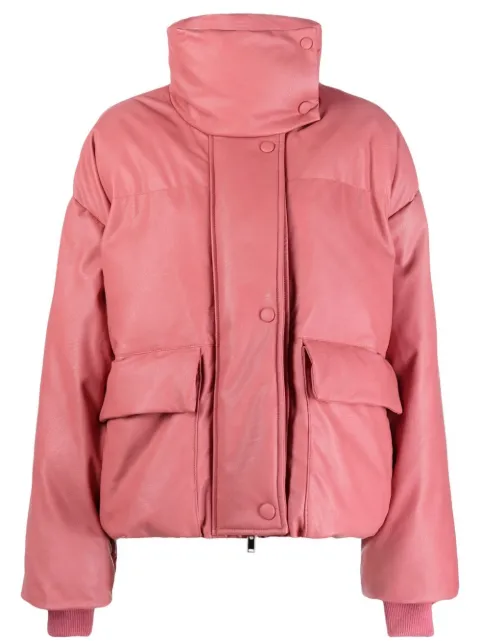 Stella McCartney faux-leather puffer jacket Pink 680025SKB20