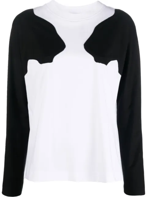 Krizia two-tone long-sleeve T-shirt White J1CX32511