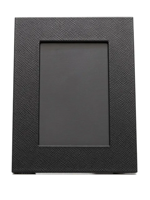 Smythson leather photo frame Black 1200657