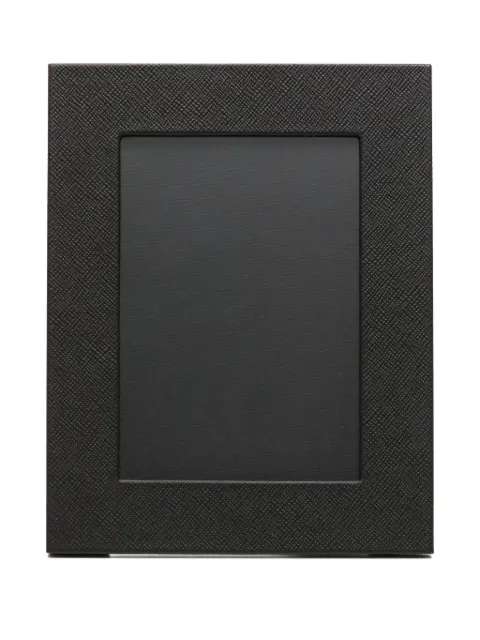 Smythson leather photo frame Black 1200664