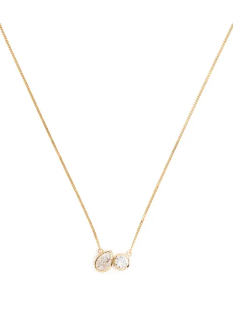 Completedworks crystal pendant chain link necklace Gold Z05