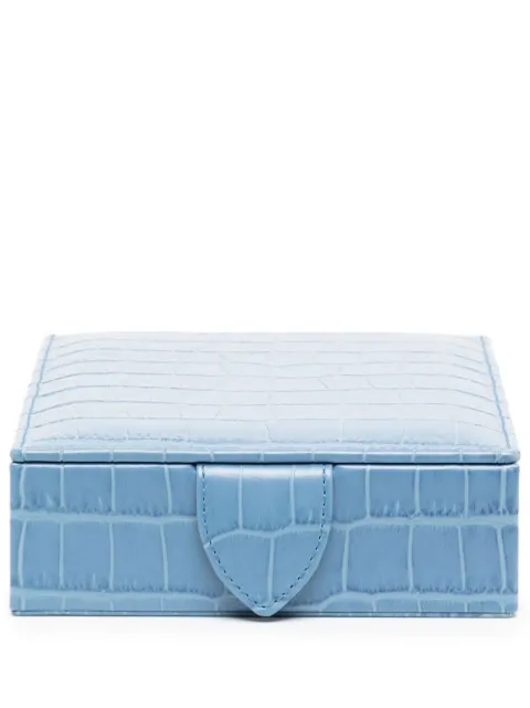 Smythson travel tray jewellery box Blue 1201107