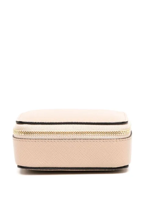 Smythson logo-stamp zip box Neutrals 1029679