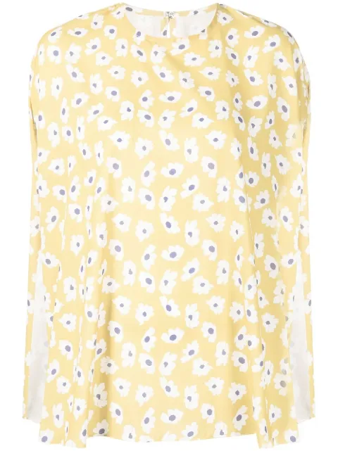 Bambah daisy-print tunic top Yellow BMB2265